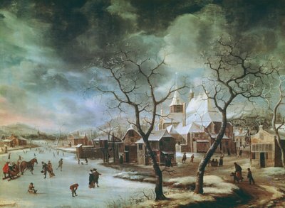 Escena de Invierno de Jan Abrahamsz. Beerstraten